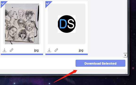 click download all button